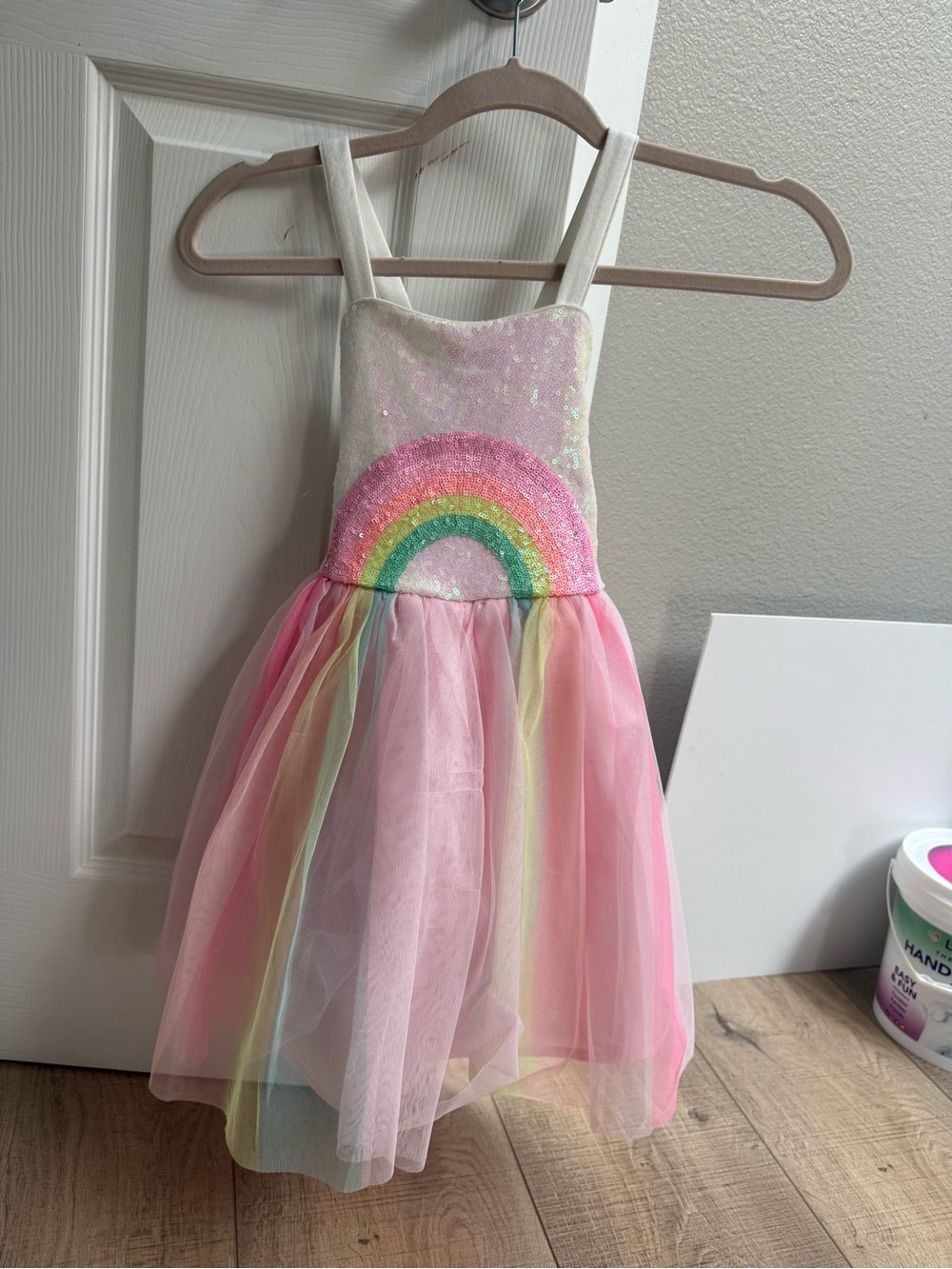 PINK & VIOLET Pastel Rainbow Tulle Kids Costume Dress